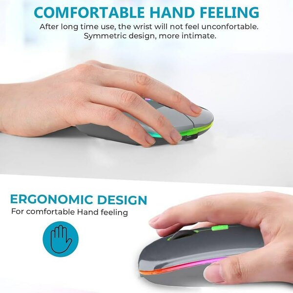 Souris sans fil ergonomique légère