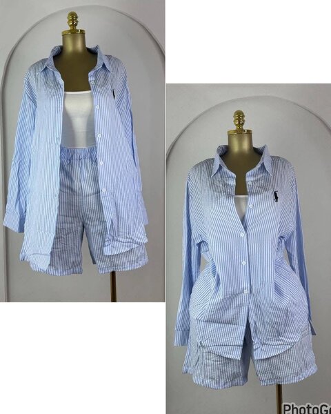 Pyjama rayé confortable pour femmes