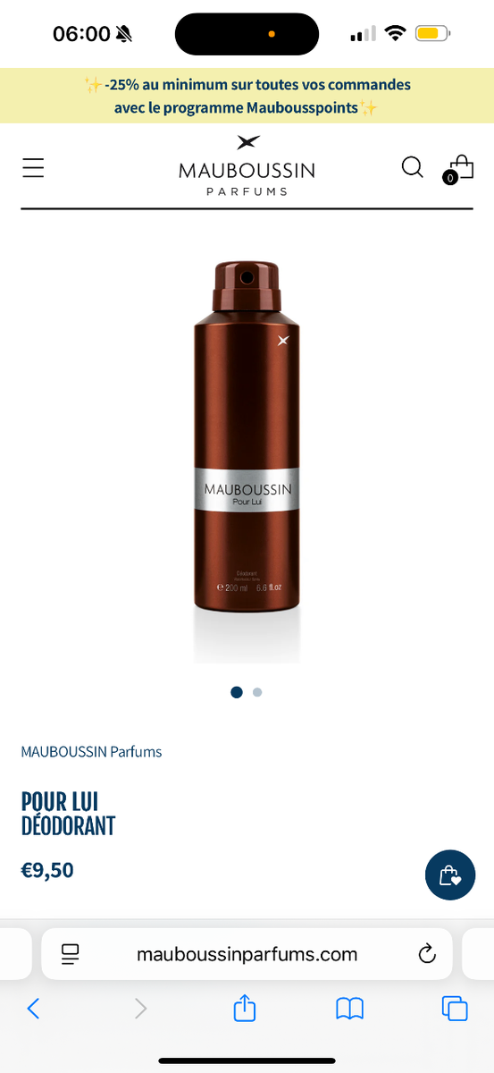 DÉODORANT MAUBOUSSIN POUR LUI