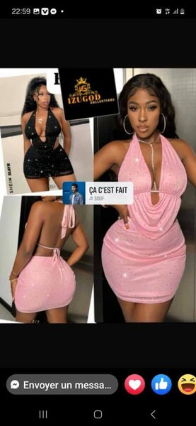 Robe dos nu pailletée sexy