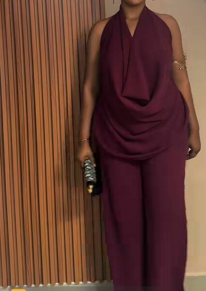 Combinaison élégante drapée femme