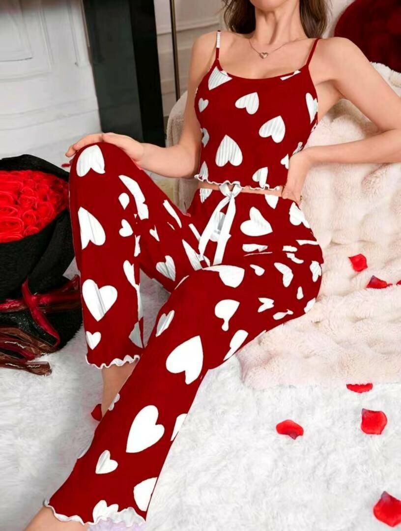 Ensemble pyjama cœur femme