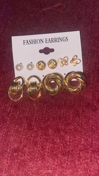 Ensemble de Boucles d'Oreilles et Bagues Mode