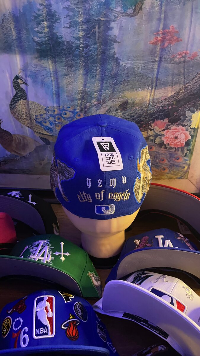 Casquette bleue personnalisée