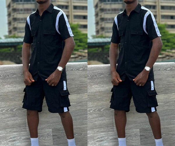 Ensemble décontracté noir et blanc