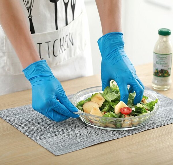 100 Blue Disposable Nitrile Gloves