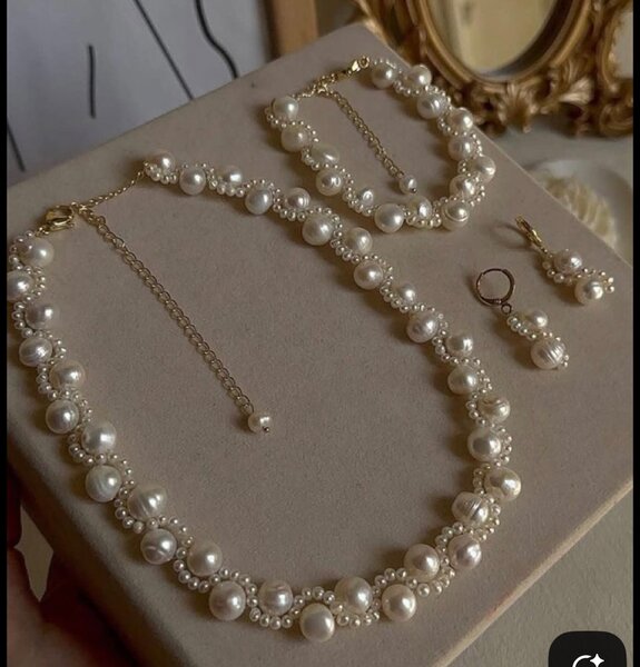 Élégant Ensemble Bijoux Perles