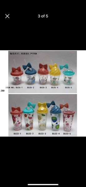 Straw cups and bottles