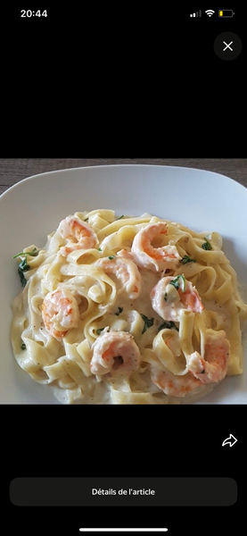 Tagliatelles aux crevettes