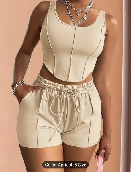Solid Casual Two-piece Set
