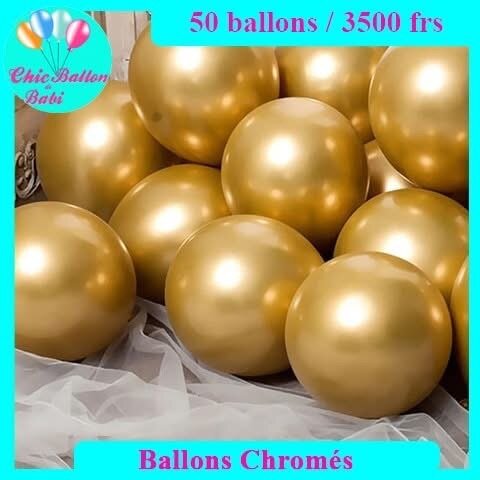 Ballon métallique chromée
