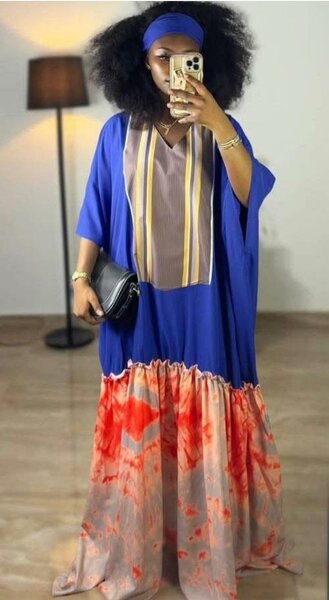 Robe Caftan Colorée Élégante