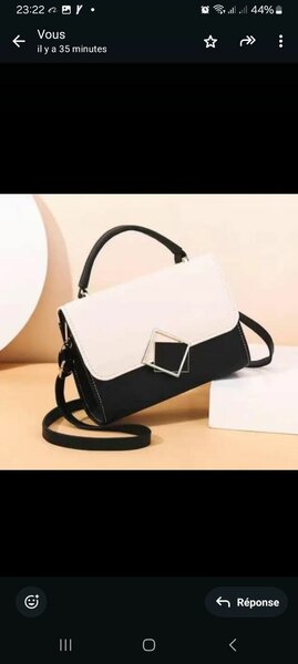 Sac à main bicolore élégant