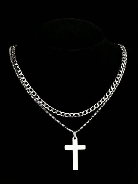 Ensemble Chaîne Acier Jésus