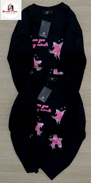 T-shirt noir imprimé tendance