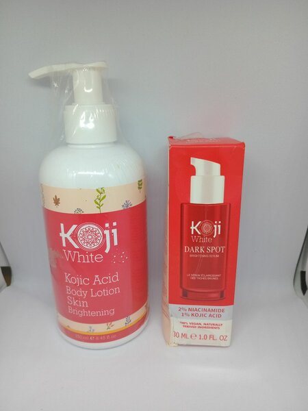 Koji White Body Lotion and Dark knuckles serum