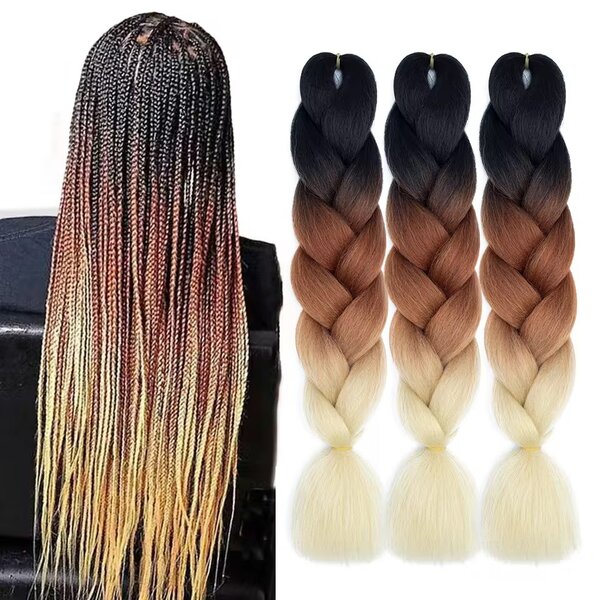 Mèches à tresses ombrées colorées