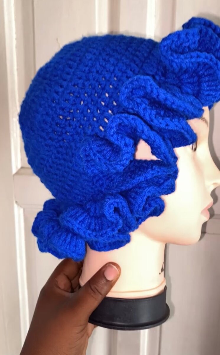 Crochet Ruffle Hat