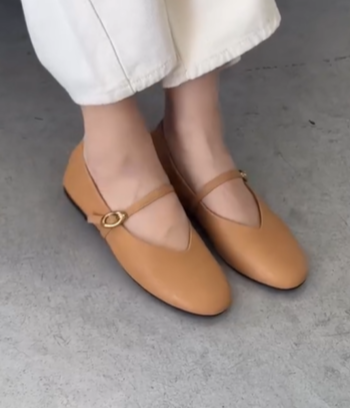 Балетки горчичные