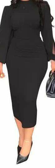 Long sleeved chiffon dresses