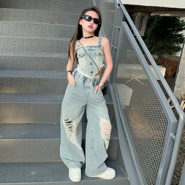 Ensemble denim décontracté