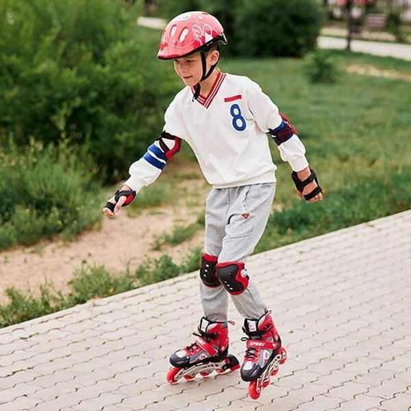 Rollers en ligne pour enfants avec kit de protections