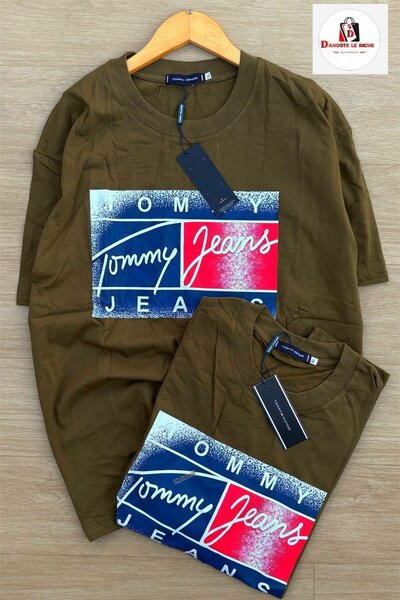 T-shirt Tommy Jeans marron