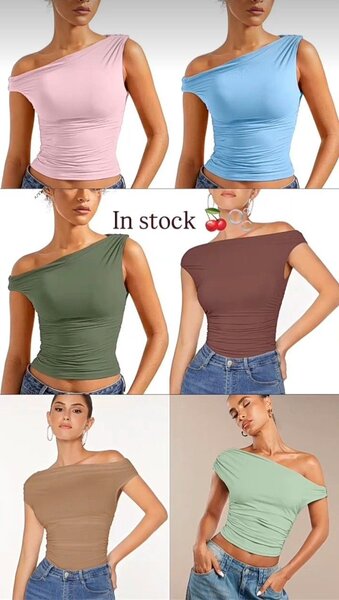 Top asymétrique femme élégant