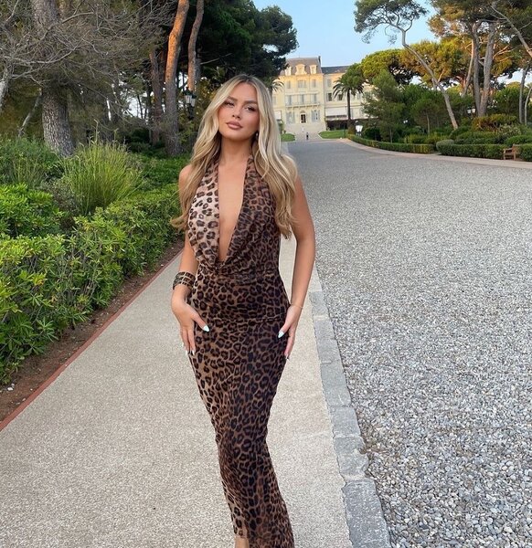 Robe Longue Imprimé Léopard Sexy