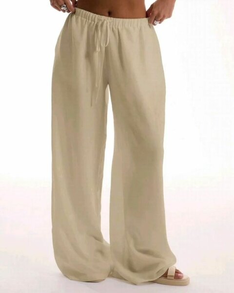 Pantalon large en lin femme