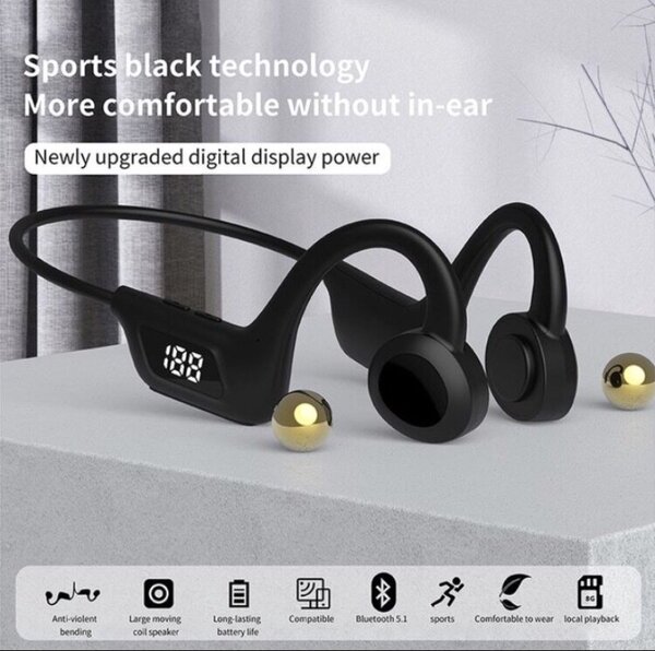 Bluetooth headset uses memory card Black