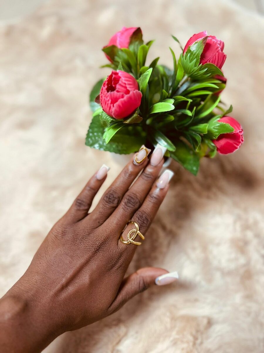 Bague en Or Géométrique Élégante