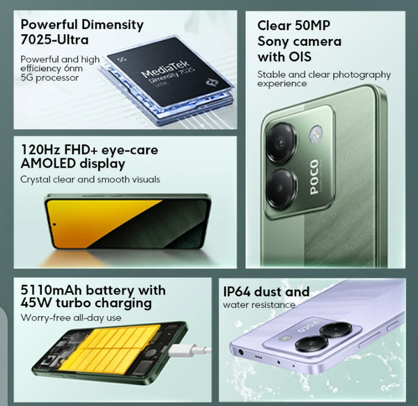 Smartphone POCO 5G 50MP