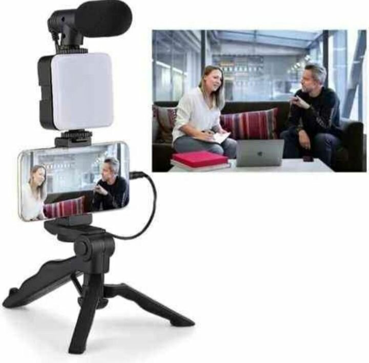 Kit vloging, kit vidéo professionnel avec microphone