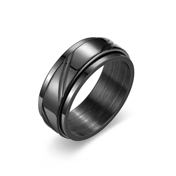 Bague Homme Tungstène Noir Élégant