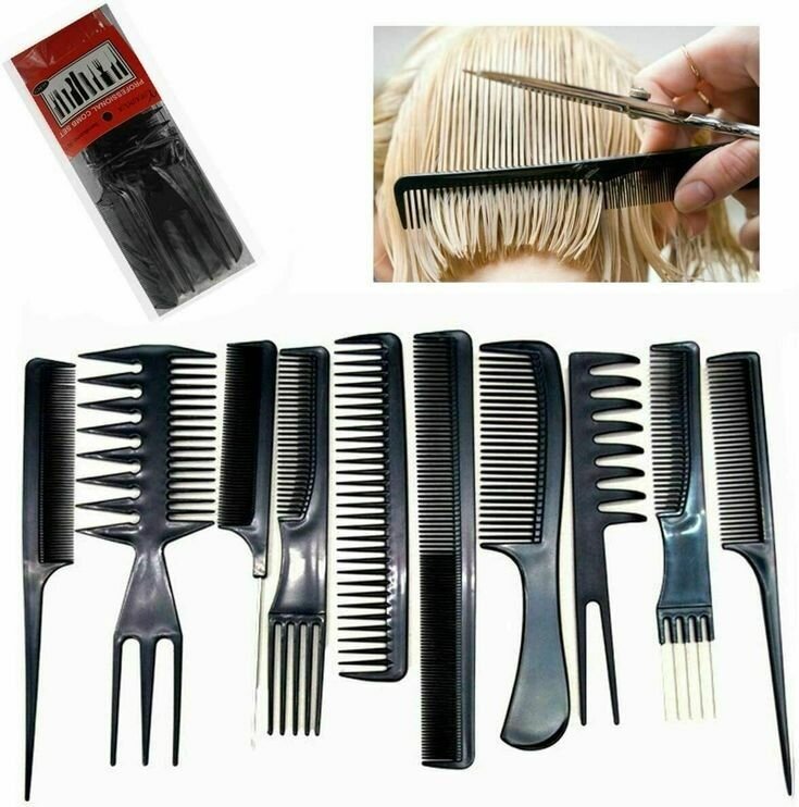 10pieces  professional comb kit