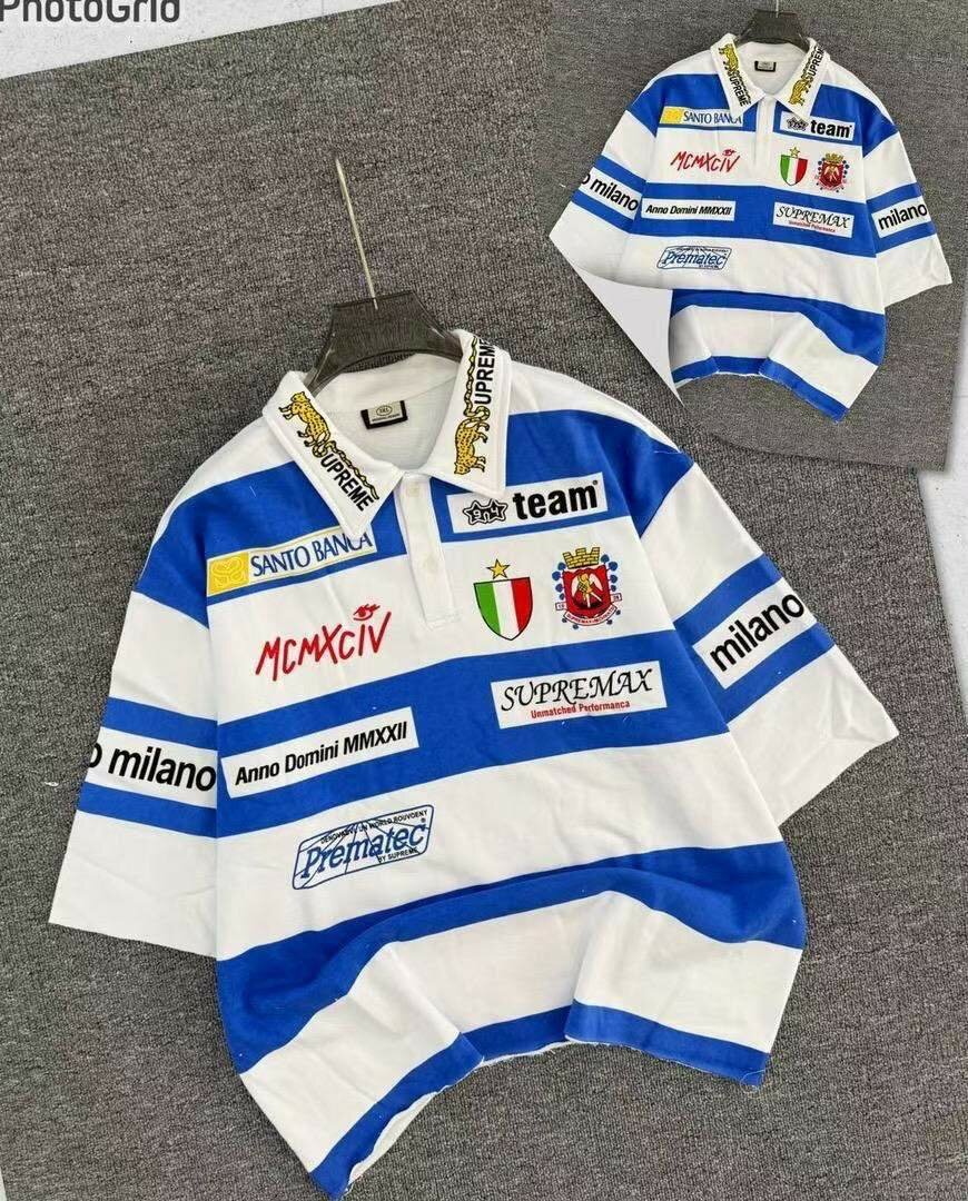 Polo sportif à rayures unisex