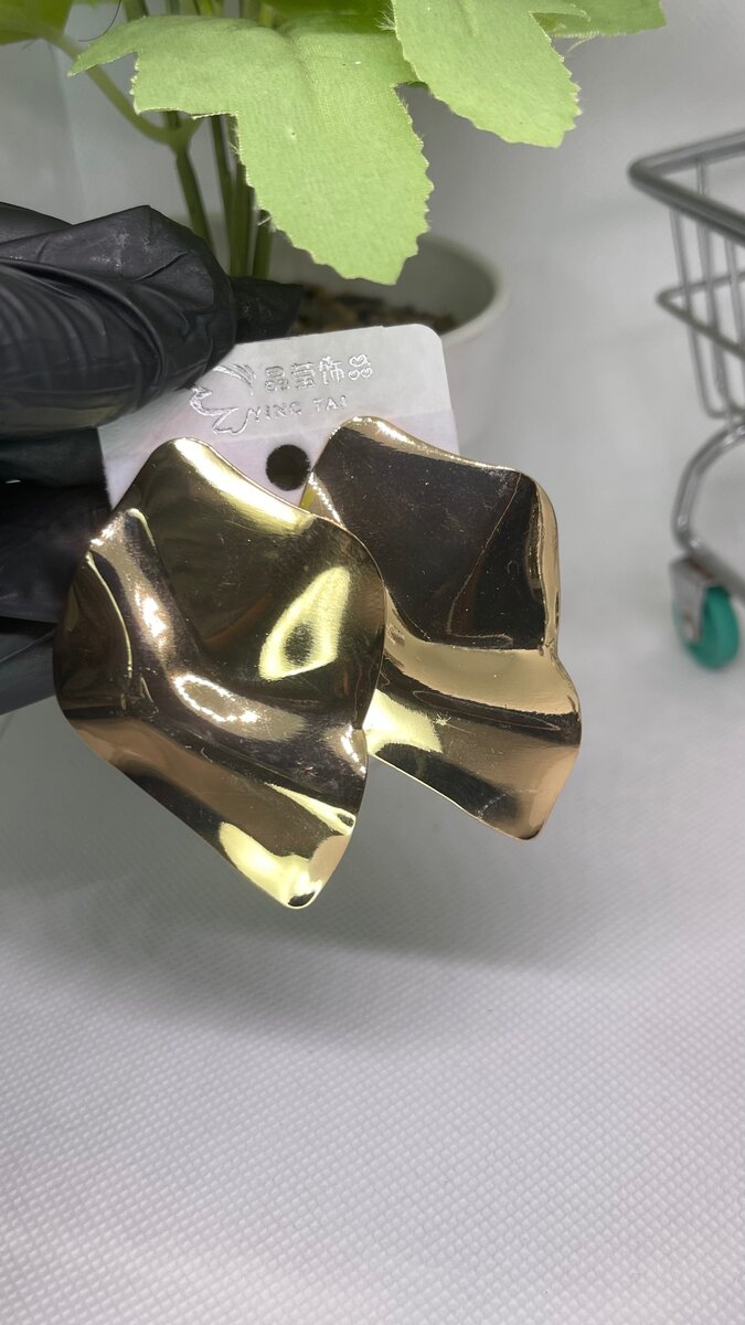 Gold statement earrings