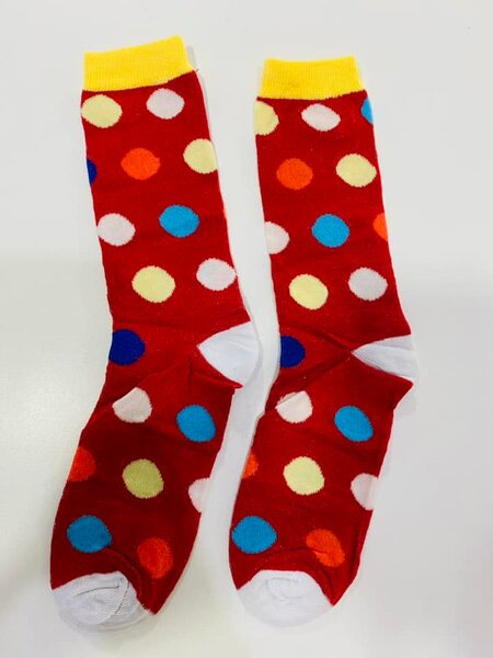 Socks with a bright print