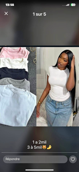 Lot de T-shirts basiques