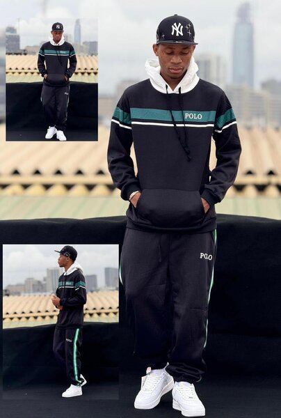 Ensemble Sweat Noir Polo