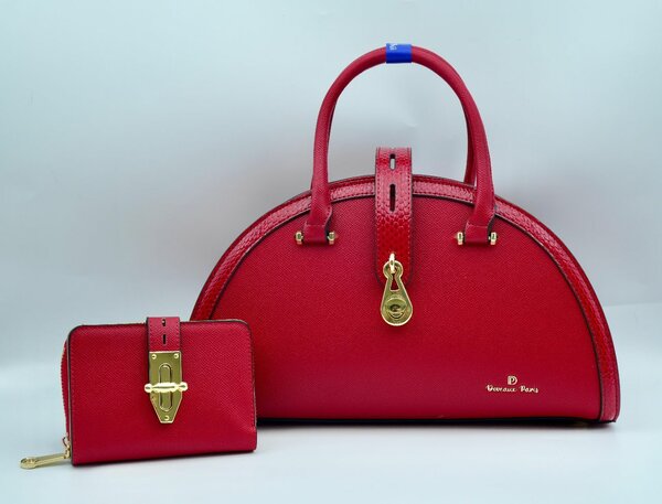 Ensemble sac à main rouge élégant