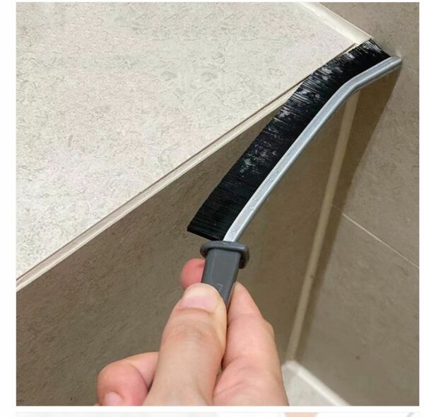 2PCS Brosse de nettoyage d'angle de carrelage de cuisine