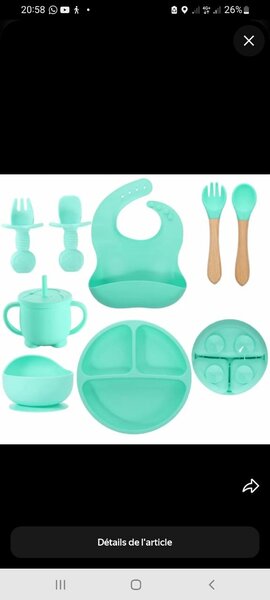 Ensemble Repas Bébé Silicone