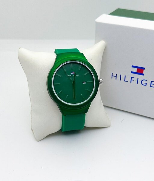 Montre verte unisexe élégante