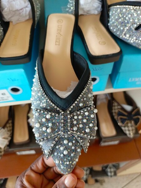 Babouche perlée étincelante