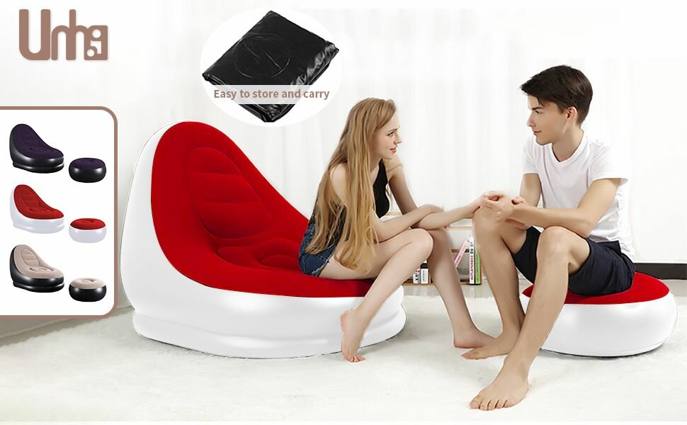 Fauteuil gonflable rouge