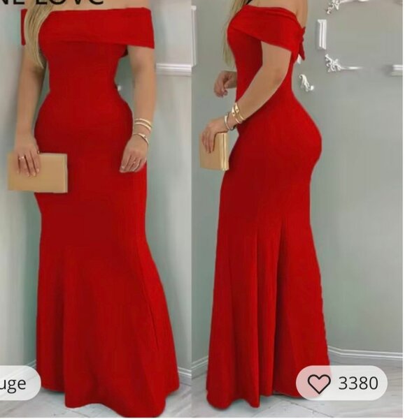 Robe soirée rouge glamour