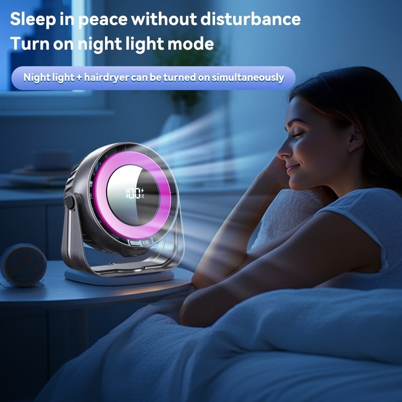 Ventilateur de table LED silencieux