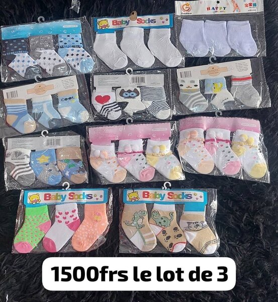 Chaussettes Bébé Coton Lot 3